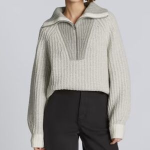 Everlane The Luxe Teddy Sweater half zip women's